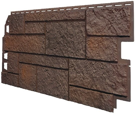 Фасадная панель VOX Sandstone (Сандстоун) в темно-коричневом цвете купить в Перми