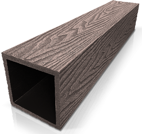 Столб ДПК 3D GardenParkett с текстурой дерева Венге купить в Перми