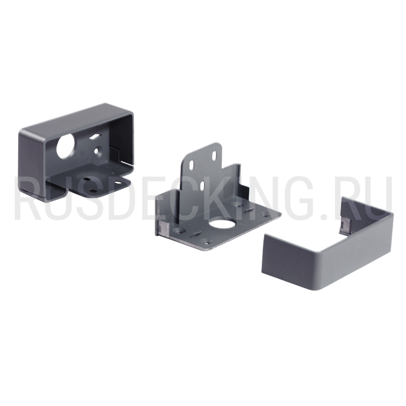 Комплект крепления перил прямое RusDecking Unodeck Серый купить в Перми