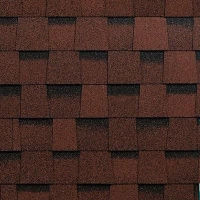 Двухслойная ламинированная черепица Shinglas, Фазенда, Красный цвет купить в Перми