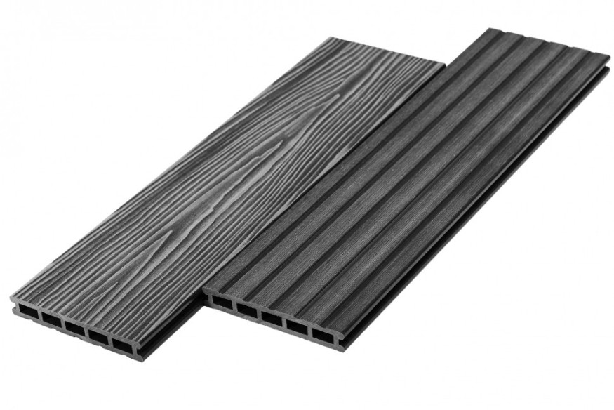 Террасная доска из ДПК RusDecking Unodeck Mogano - Цвет графит купить в Перми