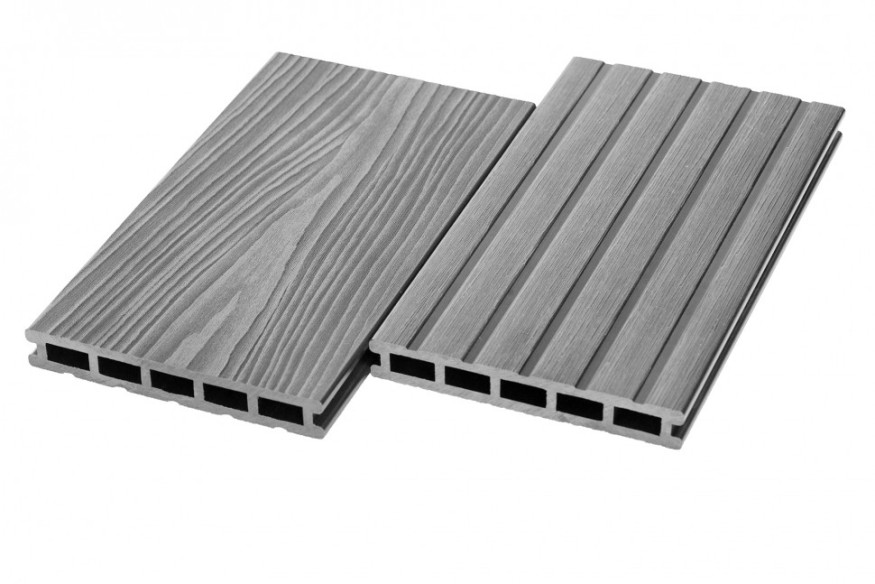 Террасная доска из ДПК RusDecking Unodeck Mogano - Цвет Серый купить в Перми