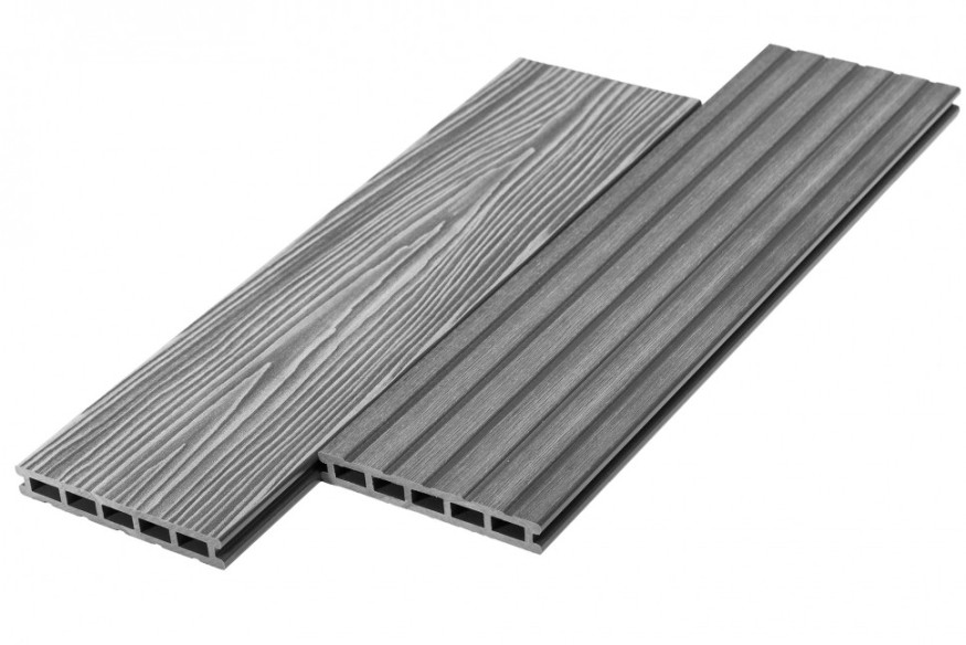 Террасная доска из ДПК RusDecking Unodeck Mogano - Цвет Серый купить в Перми