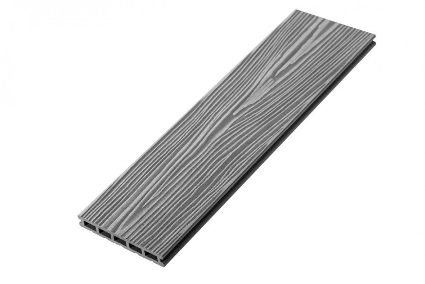 Террасная доска из ДПК RusDecking Unodeck Mogano - Цвет Серый купить в Перми