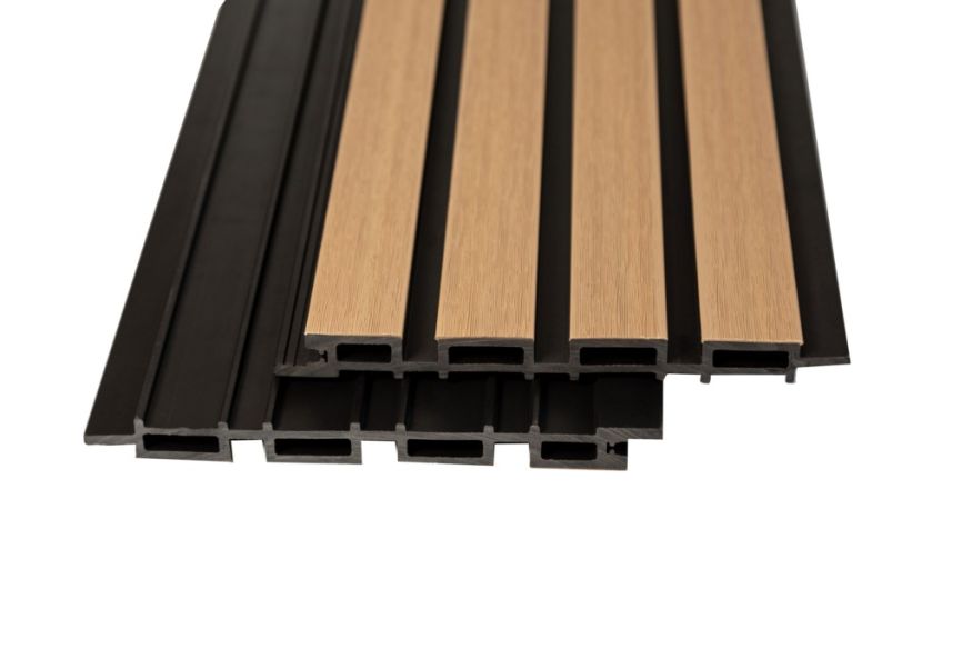 Реечная фасадная панель Ecodecking Скай Коэкструзия Бук купить в Перми