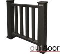 Ограждение из ДПК Outdoor Classic 3D STORM черного цвета купить в Перми