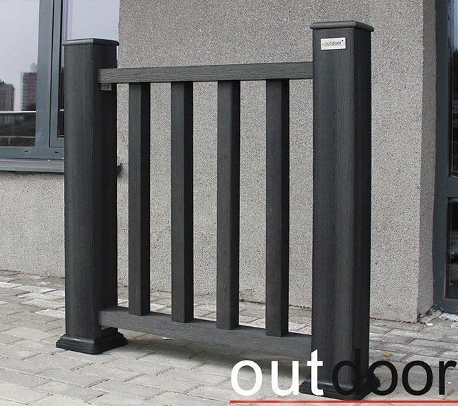 Ограждение из ДПК Outdoor Classic 3D STORM черного цвета купить в Перми