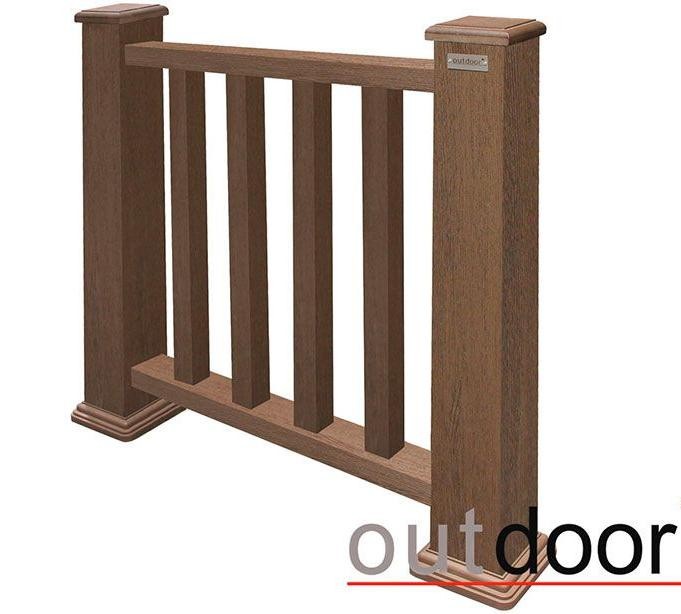 Ограждение из ДПК Outdoor Classic 3D STORM в коричневом миксе. купить в Перми
