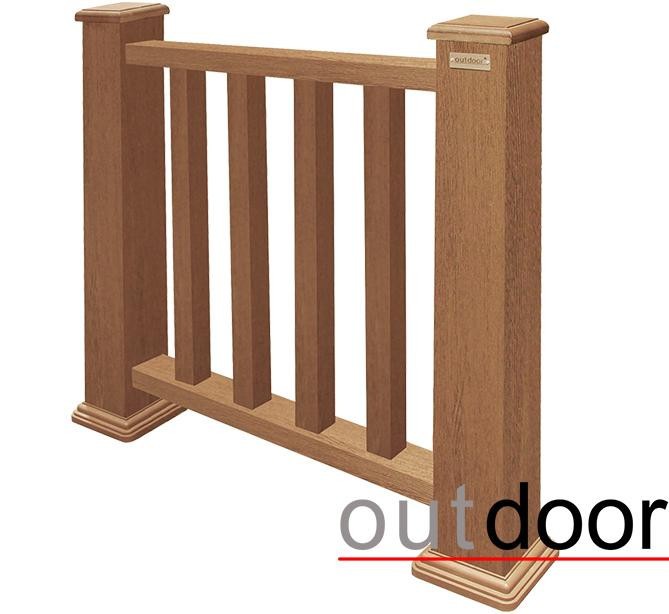 Ограждение из ДПК Outdoor Классик 3D STORM дубовый. купить в Перми