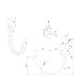 Крюк короткий усиленный модернизированный с комплектом крепления Aquasystem, PU MATT, RAL 9003 Белый 125/90 купить в Перми