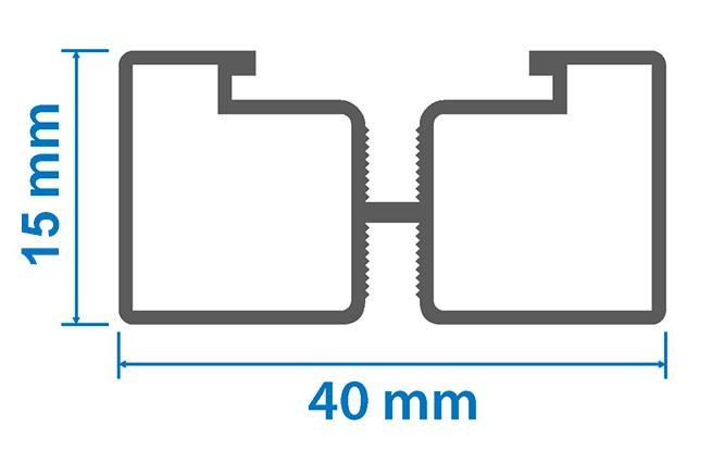 Алюминиевая опорная лага KRONEX Slim 40x15x3000 мм купить в Перми