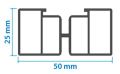 Алюминиевая несущая лага KRONEX 50x25x3000 мм купить в Перми
