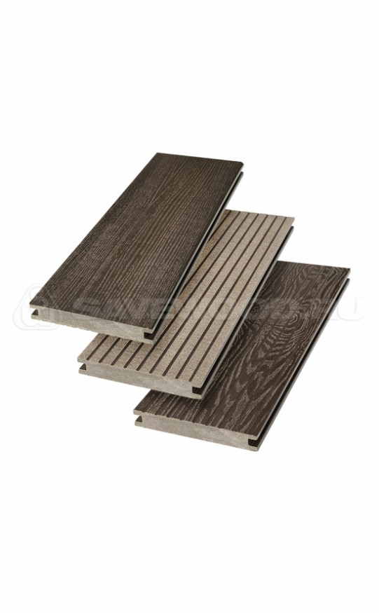 Террасная доска ДПК SaveWood, SW Fraxinus (R), Темно-коричневый купить в Перми