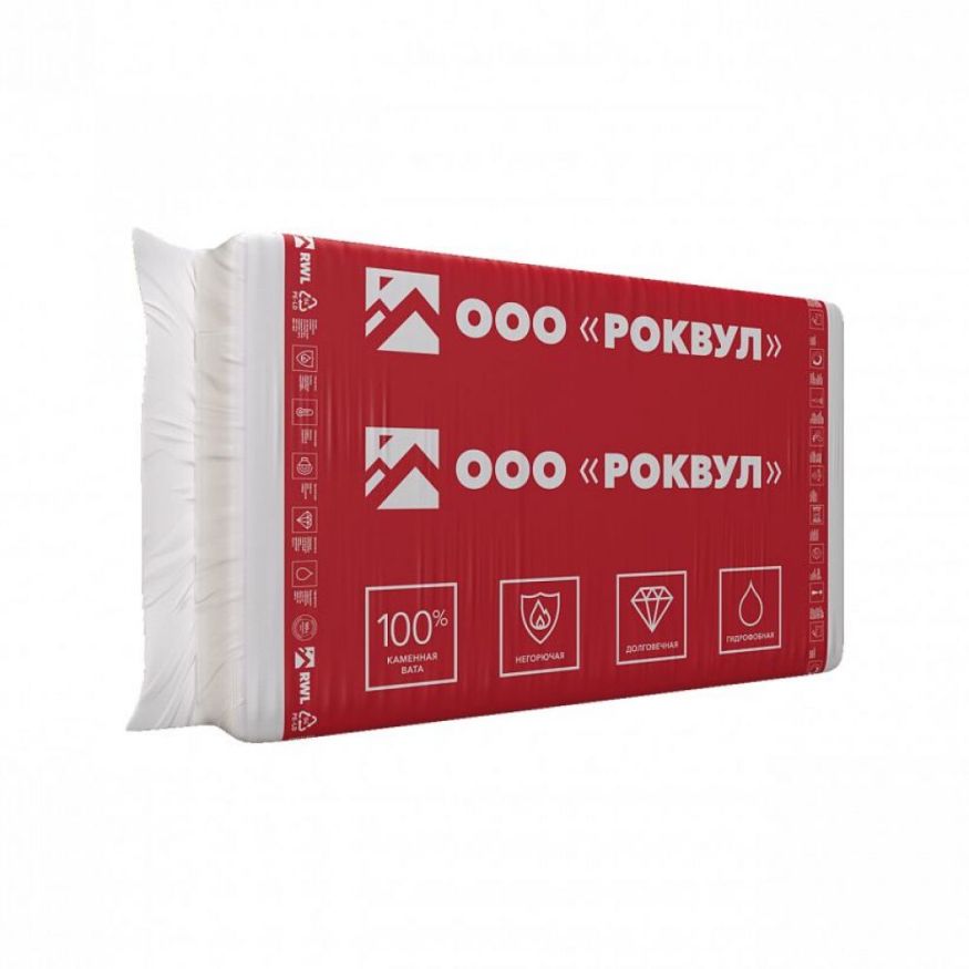 Утеплитель Роквул Каркас Баттс 50мм, 12 плит, 7.2м2, 600х1000мм, 0.36м3 Rockwool купить в Перми