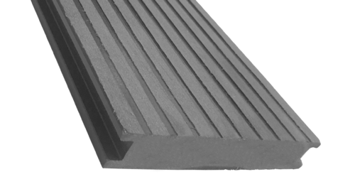 Террасная доска ECODECKING Premium из ДПК в сером цвете купить в Перми