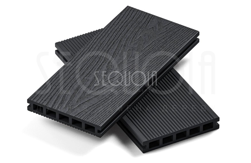 Доска террасная ДПК 3D SEQUOIA Evolution WOOD BLACK купить в Перми