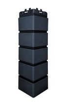 Угол наружный Grand Line, Клинкерный кирпич Design, Графит, шов RAL 9005