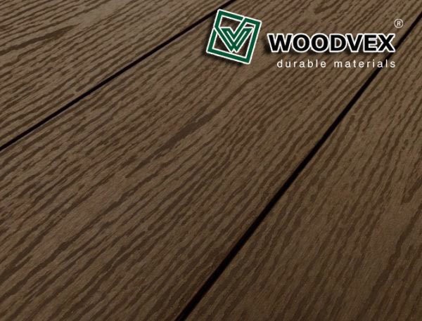 Террасная доска WOODVEX Select из ДПК темно-коричневого цвета купить в Перми