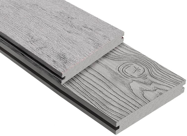 Террасная доска ДПК Outdoor 3D полнотелая STORM/OCEAN GREY, серый микс. купить в Перми